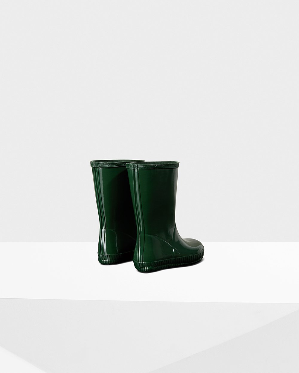 Botas de Lluvia Hunter Niños - Original First Classic Gloss - Verdes - UYVRTZH-25